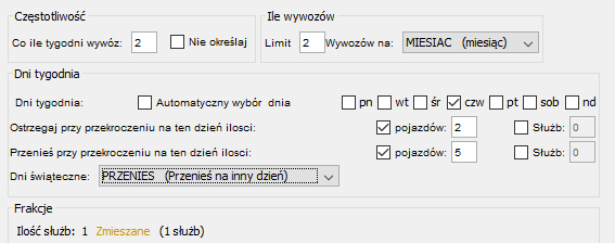 Równoważenie dni wywozu odpadów